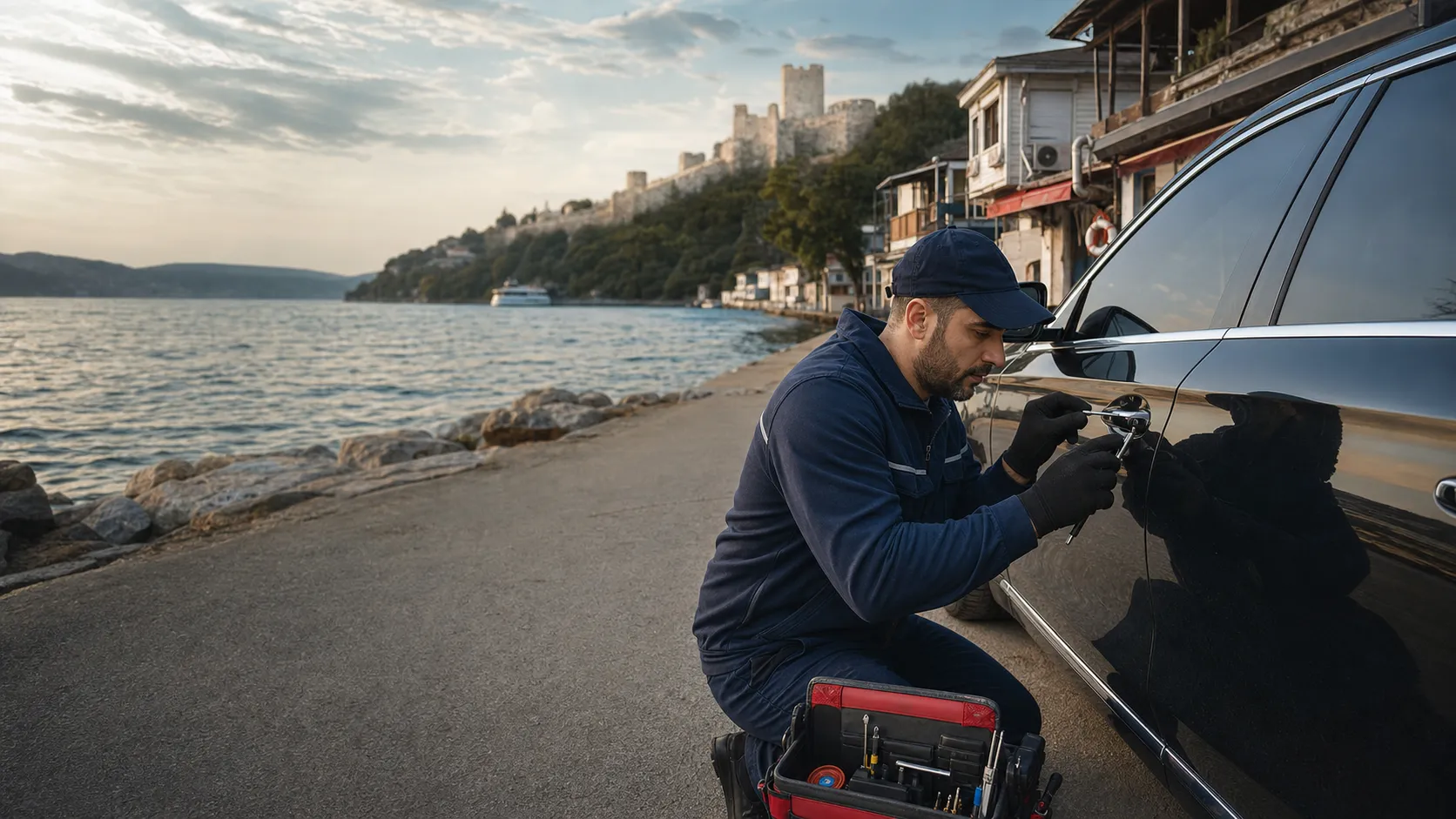 Sahil otoparkı ve Yoros Kalesi dönüşü için Anadolu Kavağı çilingir servis görseli
